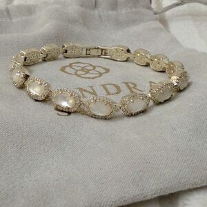 Kendra Scott Cole Gold Link Ivory Mother of Pearl Bracelet